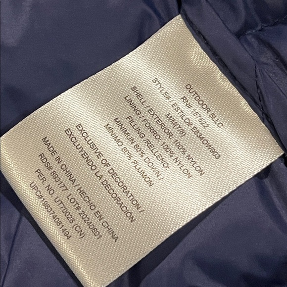 Eddie Bauer Kids Navy Packable Down Jacket - Picture 9 of 10
